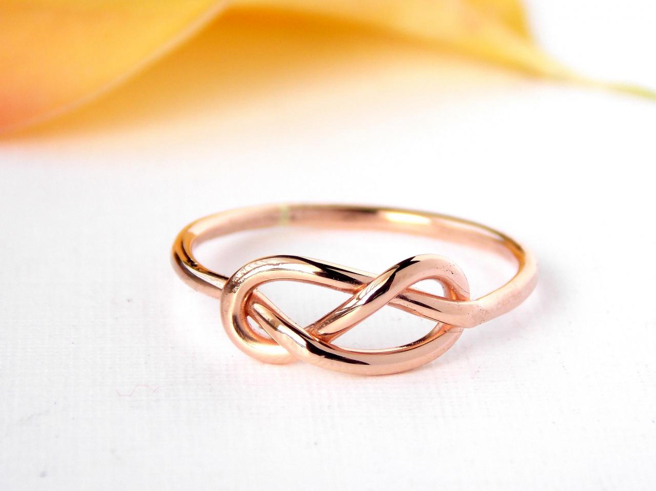 Rose Goldfilled Infinity Knot Ring 14K Goldfilled Ring, Gold Filled